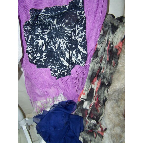 Scarves Lot of Seven Neck Scarf Warmers Head Wrap - Picture 3 of 7